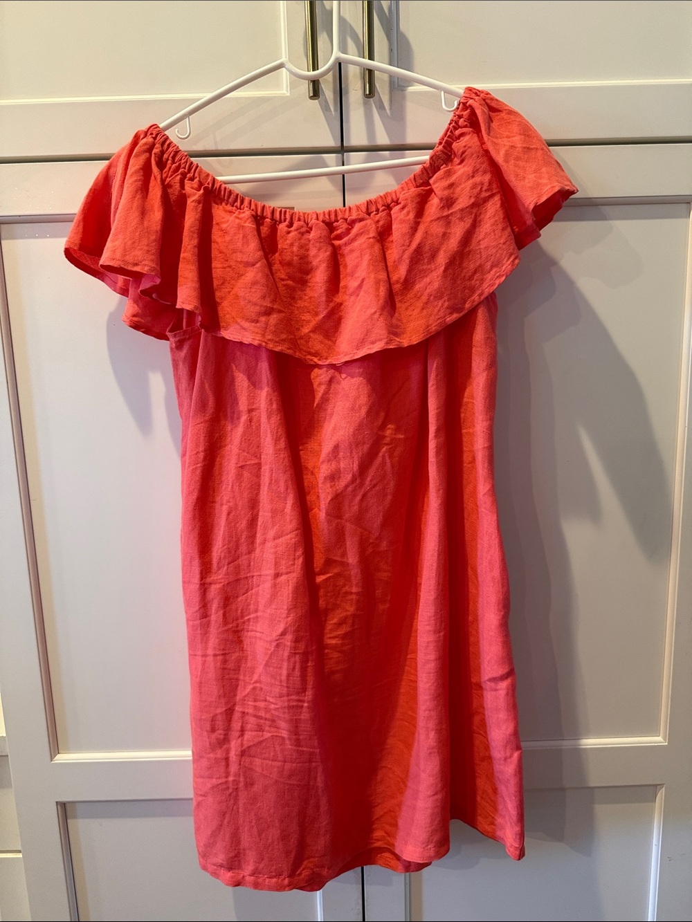 Tommy Bahama Coral Off-Shoulder Linen Blend Top medium